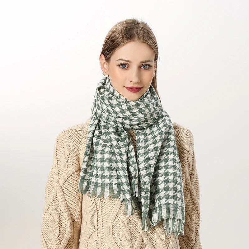 Plaid Soft Winter Scarf