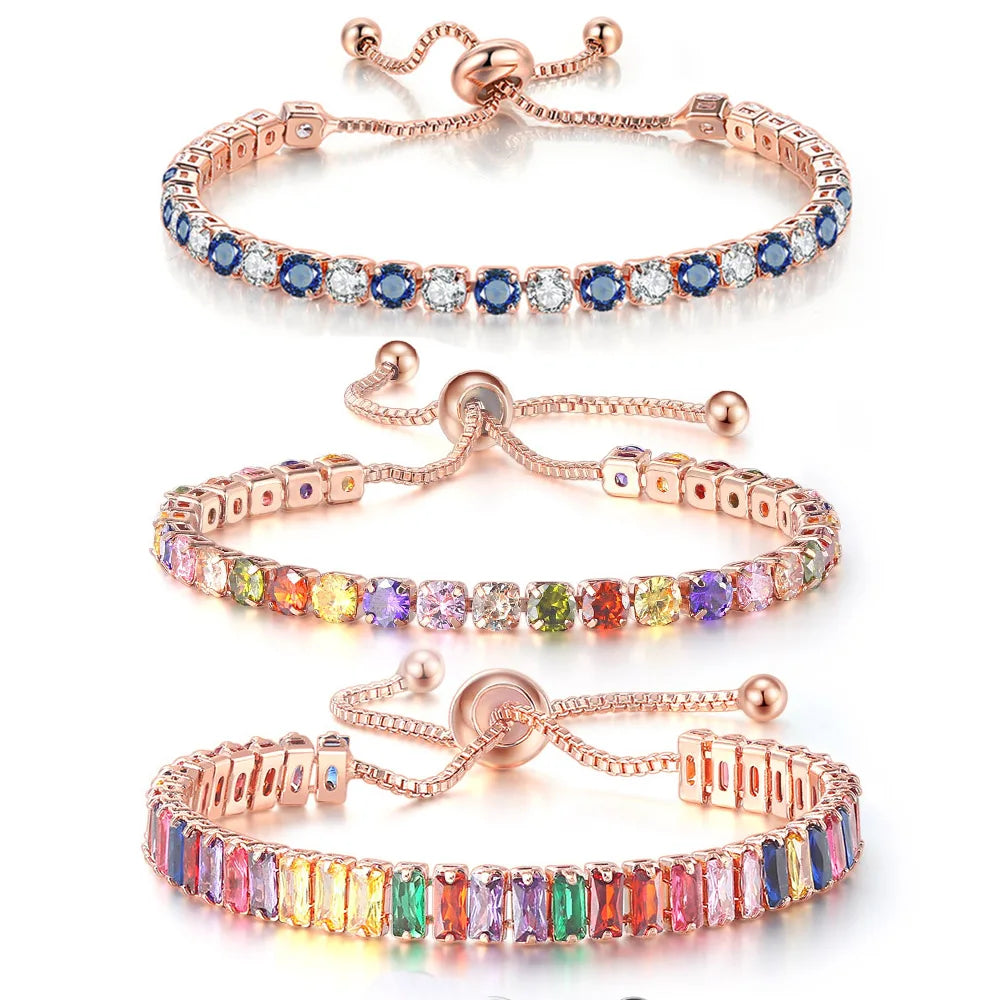 Adjustable Multicolor Charm Bracelet