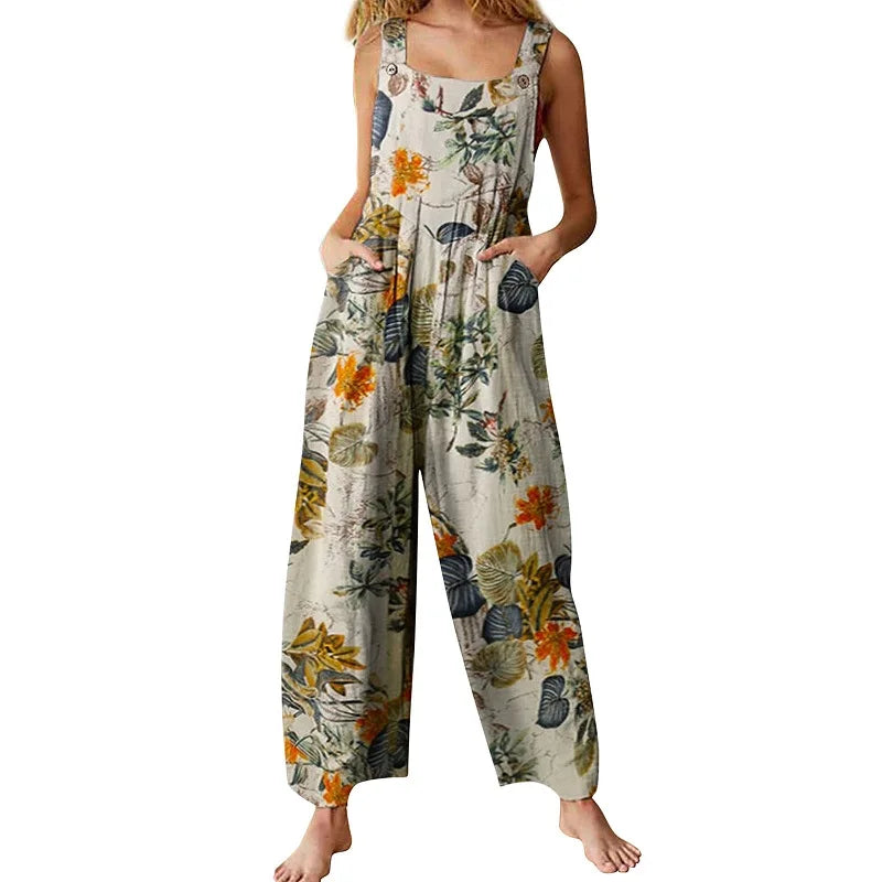 Floral Print Square Neck Romper