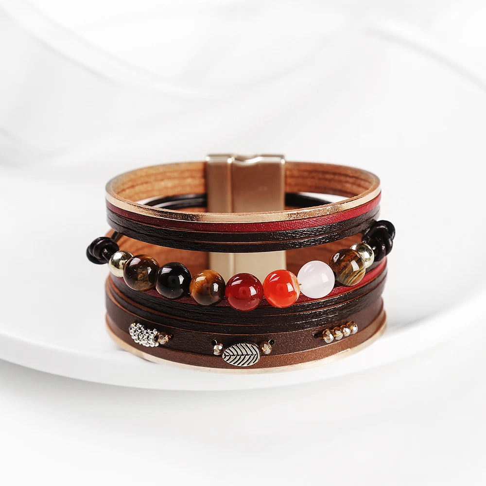 Genuine Leather Wrap Bracelet