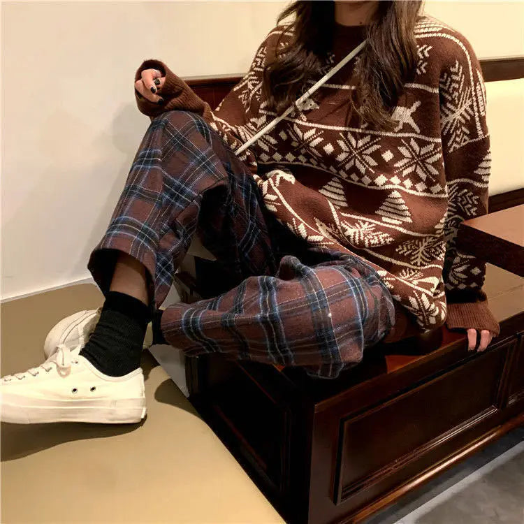 Winter Fleece Plaid Pants