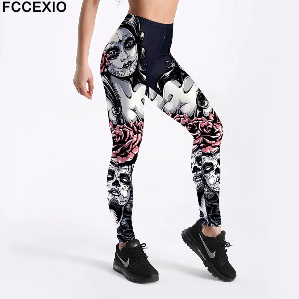 Gothic Style Skull New Design Leggings