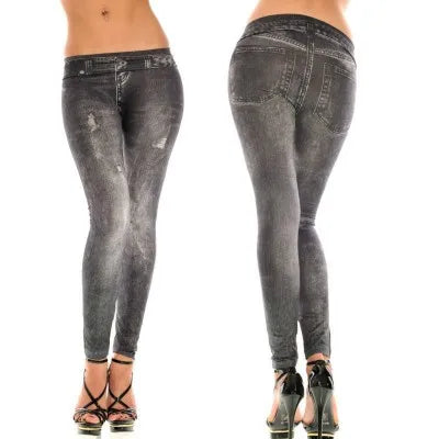 Faux Denim Leggings