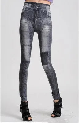 Faux Denim Leggings