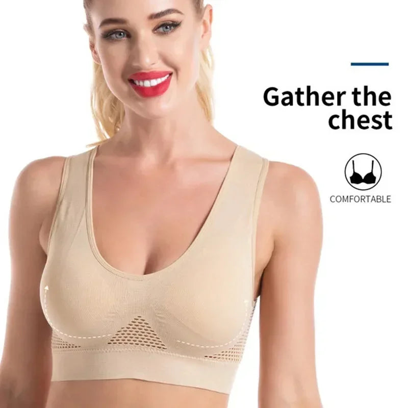 Seamless Mesh Sports Bra