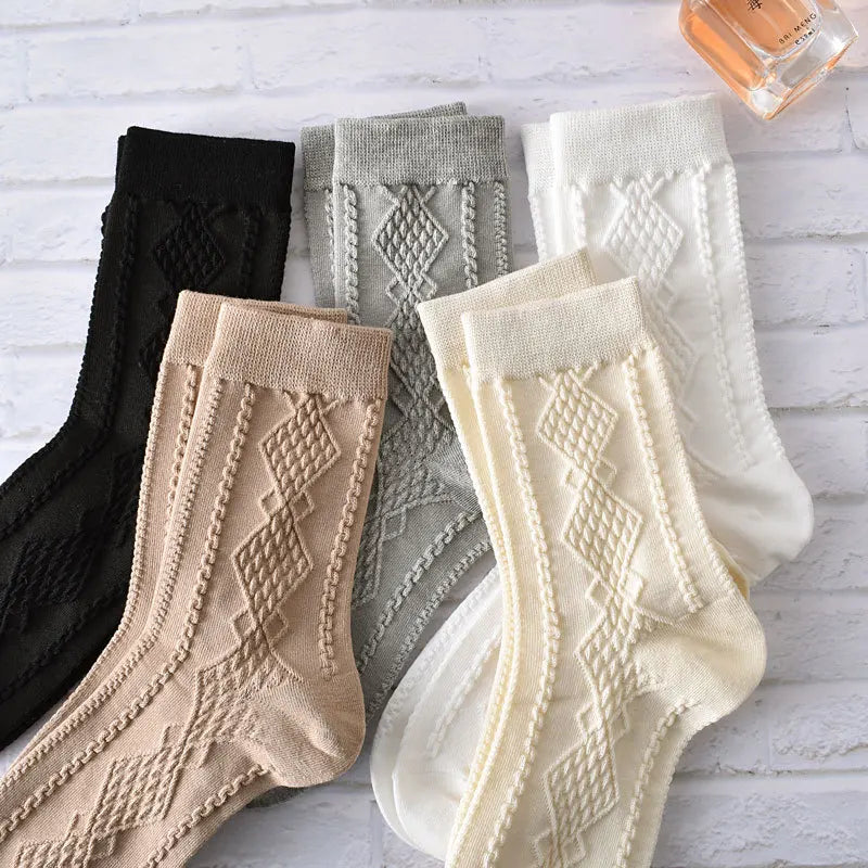 Retro Harajuku Embroidered Women Socks