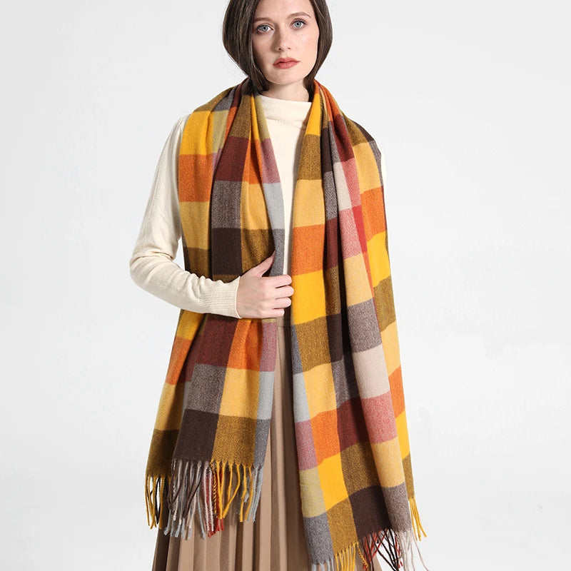 Plaid Soft Winter Scarf