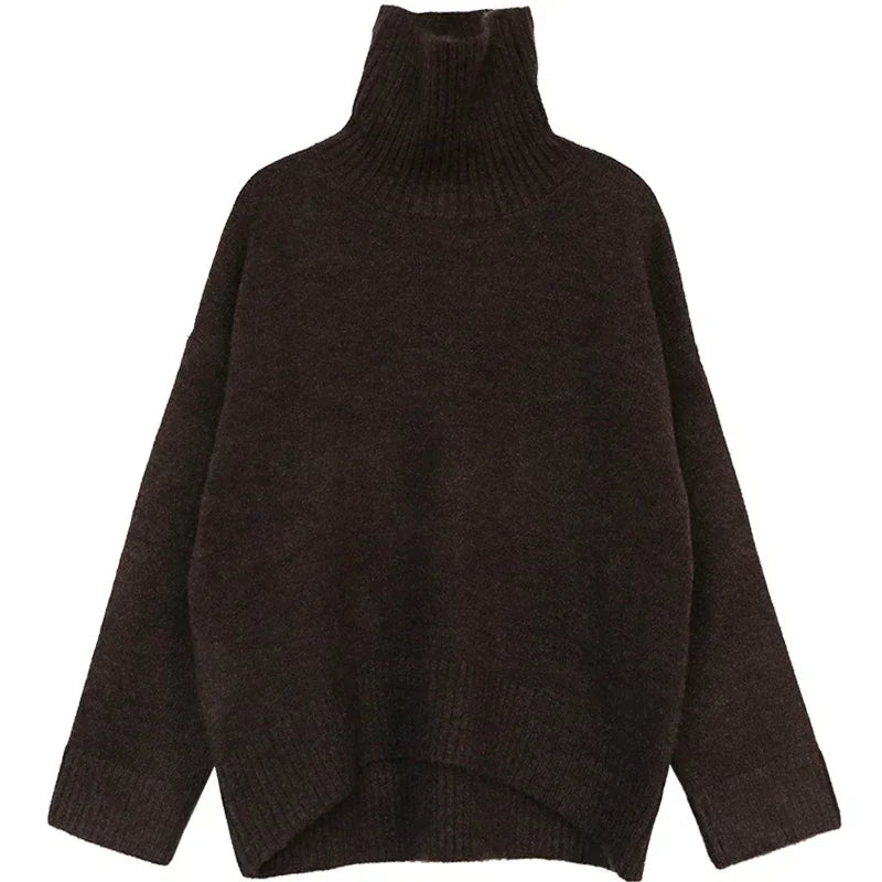 Solid V-Neck Twist Pullover Knitted Sweater