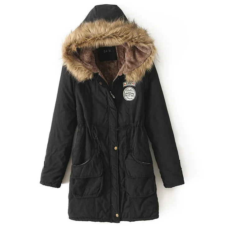 Casual Solid Long Parka