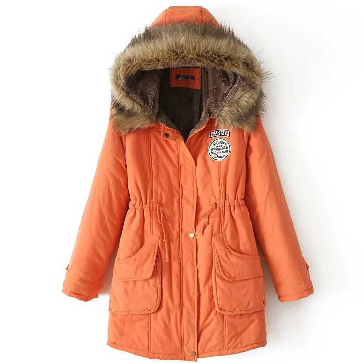 Casual Solid Long Parka