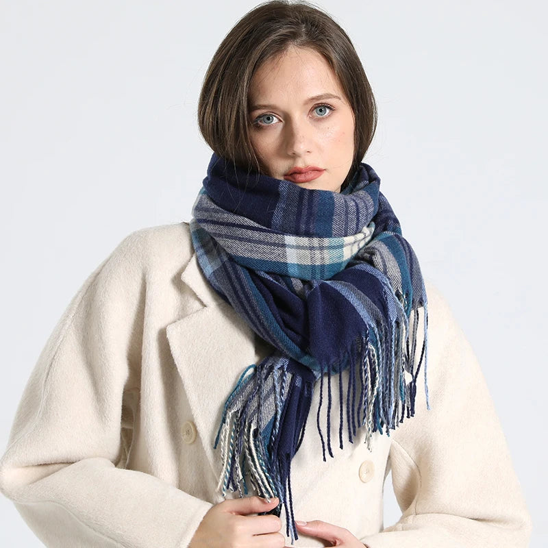 Plaid Soft Winter Scarf