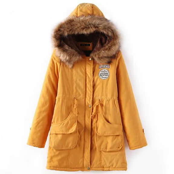 Casual Solid Long Parka