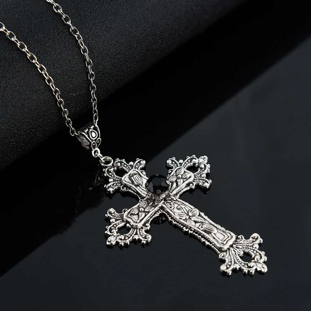 Summer Gemstone Cross Necklace