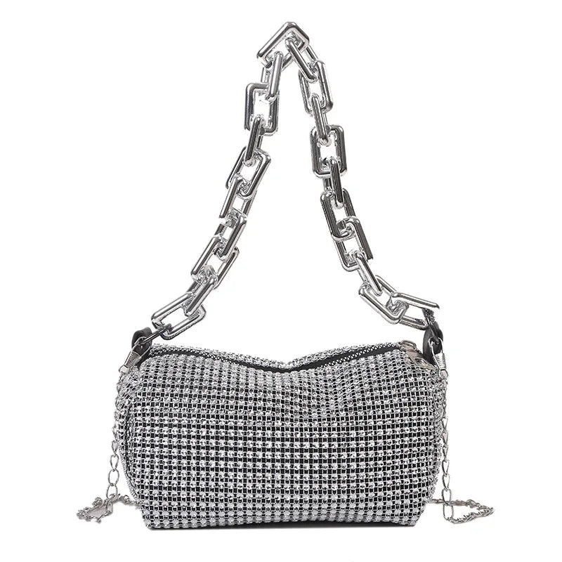 Glitter Rhinestone Mini Bucket Bag